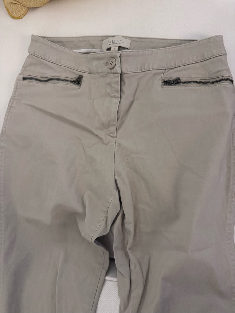 Talbots Straight-Leg Pants in Light Taupe